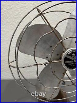 Vintage Manning Bowman 12 Oscillating Desk / Table Fan Model No. 52