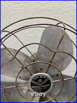 Vintage Manning Bowman 12 Oscillating Desk / Table Fan Model No. 52