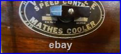 Vintage Mathes Cooler Fan 4-Blade Metal + Wood Mid-Century Workhorse