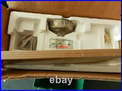 Vintage New in Box Antique Brass / Cane 52 Moss Ceiling Fan 4 Blades