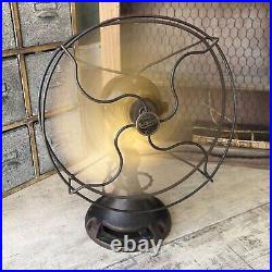 Vintage Northwind 450 C electric 4 brass blade fan with new wiring