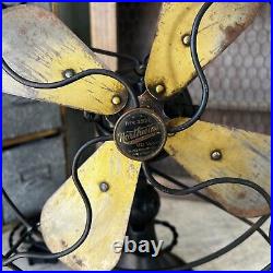 Vintage Northwind 450 C electric 4 brass blade fan with new wiring