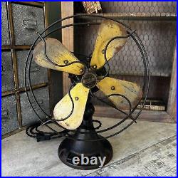 Vintage Northwind 450 C electric 4 brass blade fan with new wiring