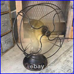 Vintage Northwind 450 C electric 4 brass blade fan with new wiring