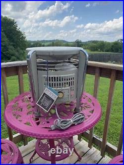 Vintage Penncrest 12 Floor Fan Hassock Style Model 9722 With OG Box and tag