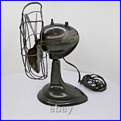 Vintage R&M Banner Electric 10 Fan oscillating b10a6-0 WORKING! ART DECO