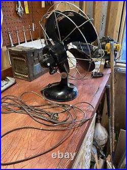 Vintage R&M Robert & Myers 16 4 Blade Oscillation 3 Speed Fan