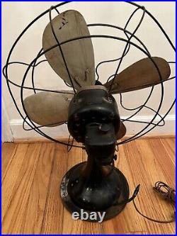 Vintage ROBBINS & MYERS 16 Heavy-duty Electric Oscillating Fan- Working