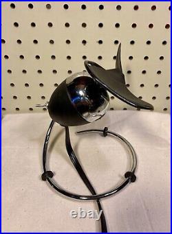 Vintage Rare Caframo Desk Fan Model 303 Black & Chrome1 980's Decor Works