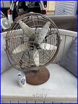 Vintage Roto-Beam Air Circulator Floor Fan Wire Cage For Restoration