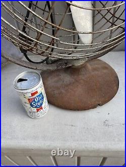 Vintage Roto-Beam Air Circulator Floor Fan Wire Cage For Restoration