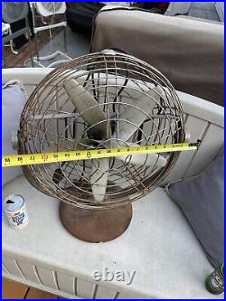 Vintage Roto-Beam Air Circulator Floor Fan Wire Cage For Restoration