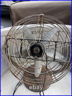 Vintage Roto-Beam Air Circulator Floor Fan Wire Cage For Restoration