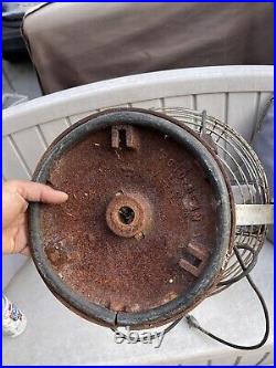 Vintage Roto-Beam Air Circulator Floor Fan Wire Cage For Restoration