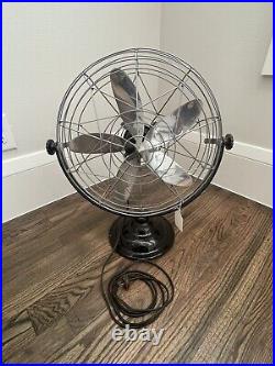 Vintage Roto-Beam Model 116 Air Circulator Floor Fan Wire Cage 2-Speed Heavy