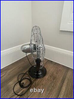 Vintage Roto-Beam Model 116 Air Circulator Floor Fan Wire Cage 2-Speed Heavy