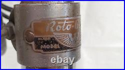 Vintage Roto-Beam Model 120-P Air Circulator Floor Fan Wire Cage works