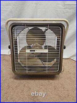 Vintage Sears Kenmore 16in. 2 Speed Metal Box Fan With Adjustable Stand WORKS