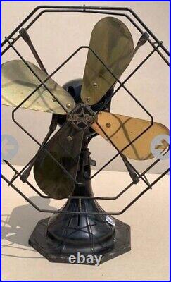 Vintage Star Rite Brass Fan 4 Blade Fan 1032 OIM