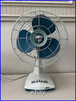 Vintage Toshiba Electric Fan Oscillating ES-5B Age of Flight Metal MCM Read Desc