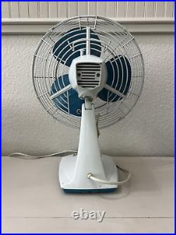 Vintage Toshiba Electric Fan Oscillating ES-5B Age of Flight Metal MCM Read Desc