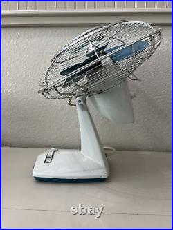 Vintage Toshiba Electric Fan Oscillating ES-5B Age of Flight Metal MCM Read Desc