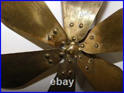 Vintage Westinghouse 12 Fan Brass 6-Blade 164864B