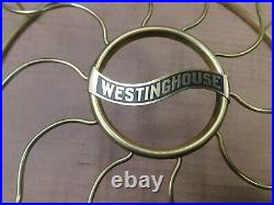 Vintage Westinghouse 12 fan brass cage FULLY POLISHED 164864B