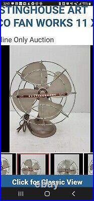 Vintage Westinghouse 4-Blade Table Oscillating Fan