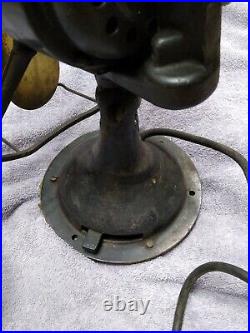 Vintage Westinghouse Brass Oscillating Fan Style 164848C Works