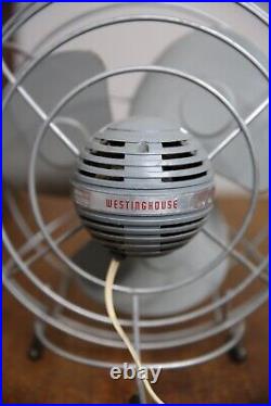 Vintage Westinghouse Electric Floor Fan 10 blades industrial Mid Century Works