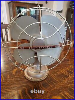 Vintage Westinghouse Fan No 12LA3 Thoroughly Serviced. Rewired Excellent Cond