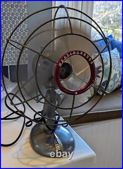 Vintage Westinghouse Y-4627 Electric Fan 3-Speed Oscillating Art Deco Working