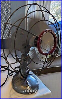 Vintage Westinghouse Y-4627 Electric Fan 3-Speed Oscillating Art Deco Working