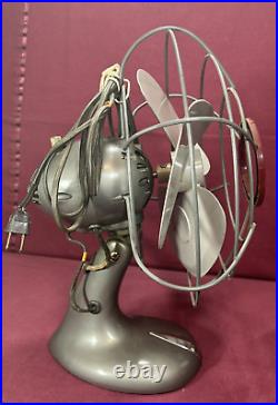 Vintage Westinghouse fan Electric 10 2 Speed Oscillating Art Deco Works Great