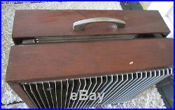 Vintage Wooden Box Fan Antique Mathes Cooler Model 542 2 speed 17