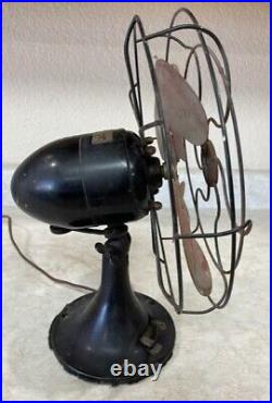 Vintage Working EMERSON Electric 2450B 10 Metal Blade Tabletop Oscillating Fan