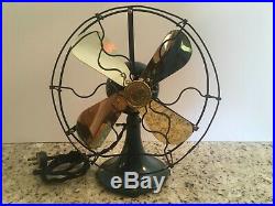 Vintage antique GE Electric fan 1920s WHIZ fan restored
