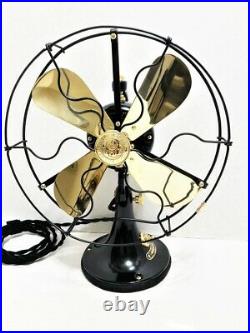 Vintage antique1920's 9 GE Whiz Custom Yoke Fan Brass Blade Restored