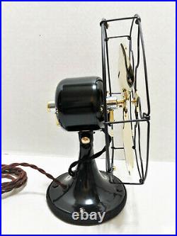 Vintage antique1920's 9 GE Whiz Stationary Electric Fan Brass Blade Restored