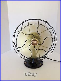 Vintage antique1920s Emerson 10 in oscillating electric fan cast iron(Restored)