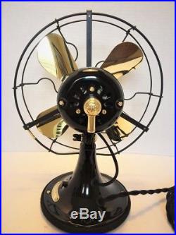 Vintage antique1920s GE 9 in Whiz Fan Electric W Brass Blades Restored L@@K