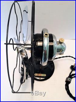 Vintage antique1920s GE10in Oscillating Fan With Aluminum BLS (Restored) L@@K