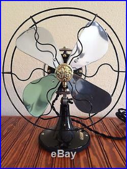 Vintage antique1920s ge 10 inch oscillating single speed fan (Restored) Perfect