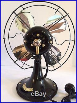 Vintage antique1920s ge 10 inch two speed sationary fan (Restored) NICE LOOK