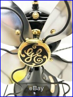 Vintage antique1930s GE 9 Electric Custom Yoke Fan Polished steel Blades
