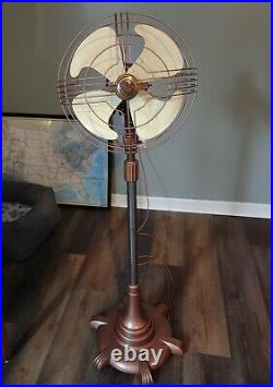 Vintage electric fan, 1940 GE Vortalex Pedestal FM12M1