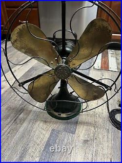 Vintage ge electric fan aou brass blades 75425