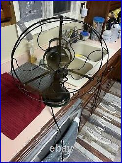 Vintage ge electric fan aou brass blades 75425