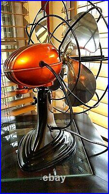 Vintage1950's Westinghouse Electric Fan Art Deco, Candy Orange, Refurbished